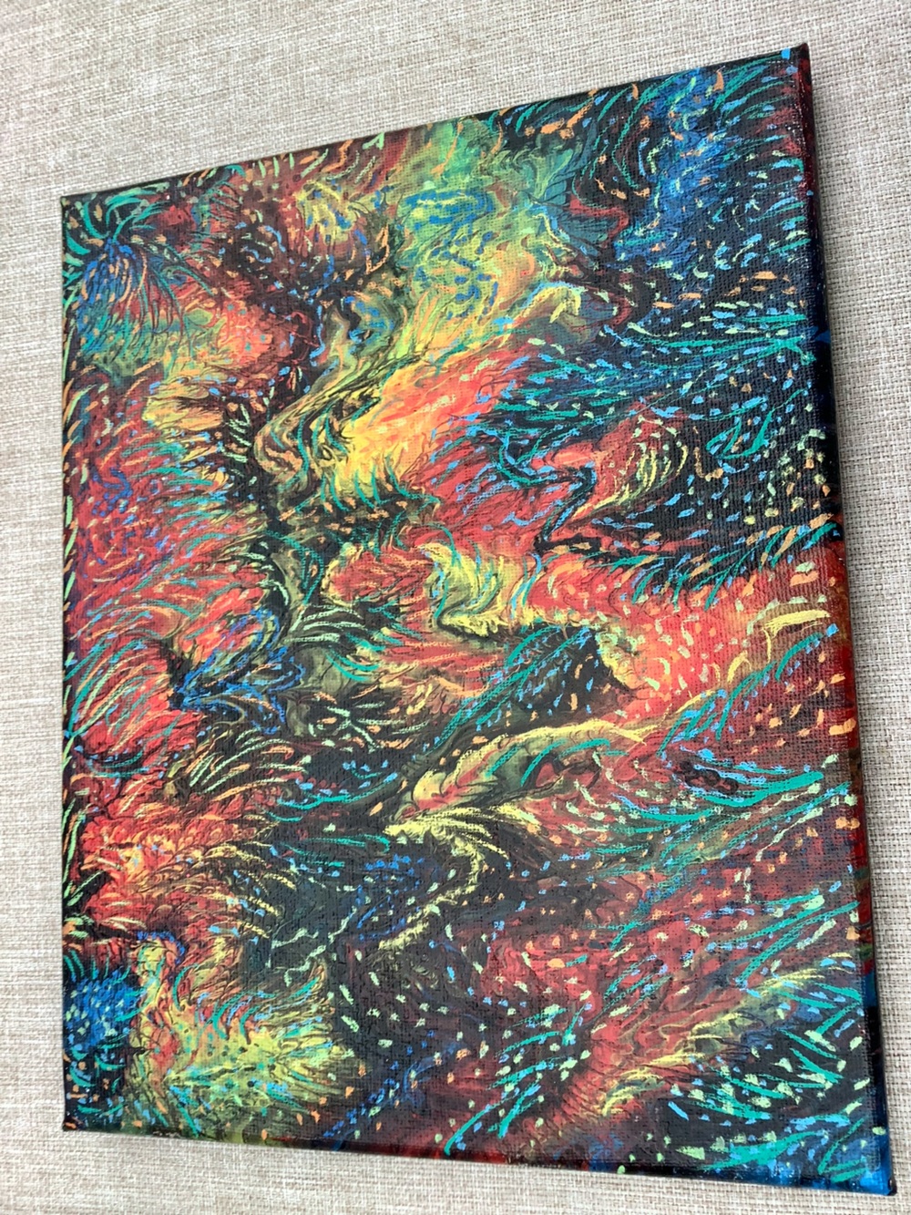 Acrylic Pour Painting-Feathers